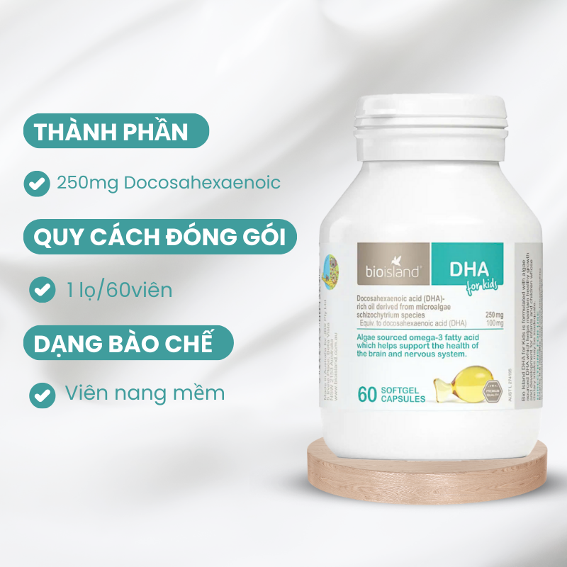 Thành phần sản phẩm Bio Island DHA for Kids