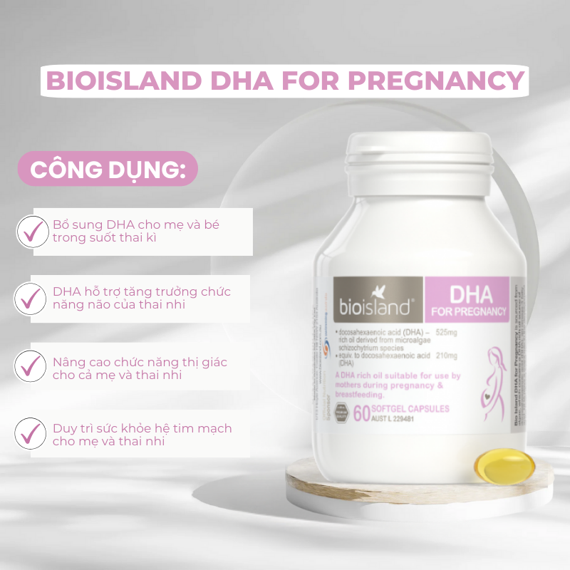 Công dụng nổi bật của sản phẩm DHA Bầu