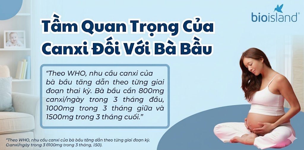 Tầm quan trong của canxi đối với bà bầu